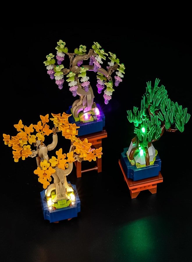 YEABRICKS مصباح LED من YABRICKS لنموذج مكعبات بناء أشجار بونساي نباتية صغيرة من Lego-10373 (مجموعة البناء غير متضمنة) - Image 2